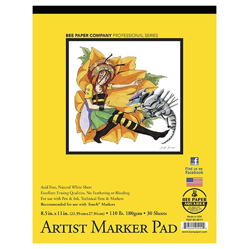 Bee Paper, Sketchbooks & Pads, Art & School, 110#, Artist, Marker Pad, 108317, 8.5"x11"